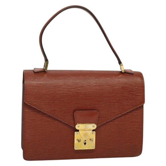 LOUIS VUITTON Epi Concorde Hand Bag Brown M52133 LV Auth BA4998 - Picture 1 of 16